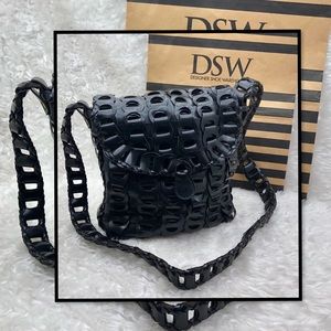 LOOP PURSE /  BAG BLACK WITH SHOULDER STRAP